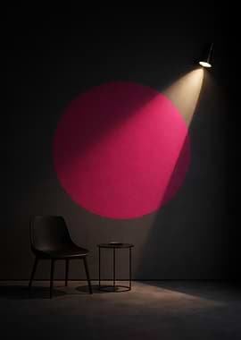 Spotlight on a Pink Circle