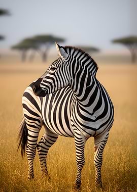 Zebra in African Savannah