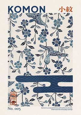 Japanese Kimono Floral Pattern Skan