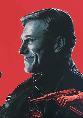 Man in Military Uniform with Gun