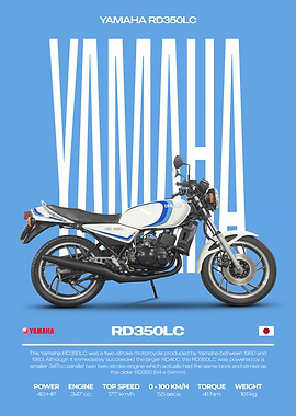 Yamaha RD350LC Motorcycle Poster