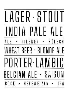 Beer Types List