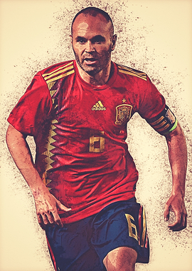 Andres Iniesta in Spain Jersey