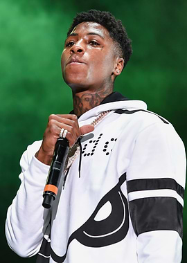 Rapper YoungBoy Never Broke Again on Stage
