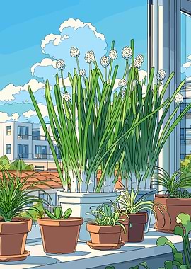 Balcony Garden with City View