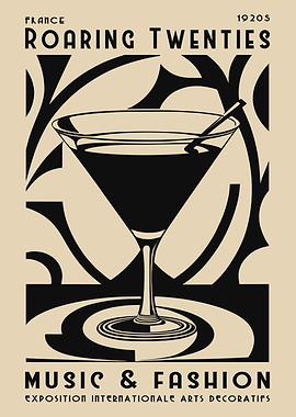 Roaring Twenties Music & Fashion Poster