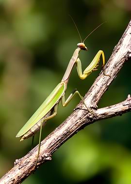 Praying Mantis on a Branch