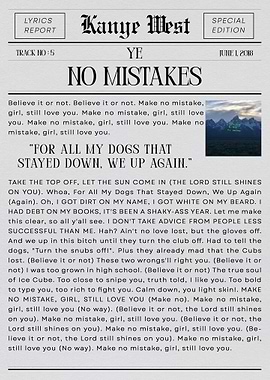 Kanye West 'No Mistakes'