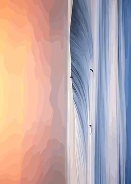 Abstract Sunset Wave