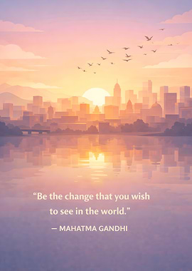 Inspirational Cityscape at Sunrise