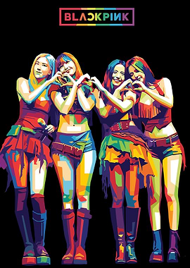 Blackpink K-Pop Group Pop Art