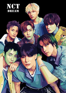 NCT Dream K-Pop Group Portrait