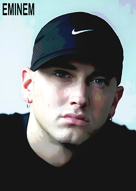 Eminem Portrait with Nike Cap