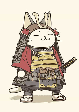 Samurai Cat Warrior