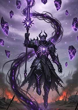 Dark Knight with Purple Energy