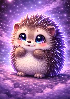 Cute Hedgehog with Big Eyes