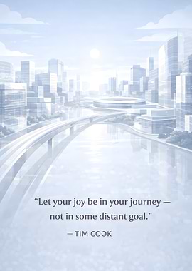 Inspirational Cityscape with Quote