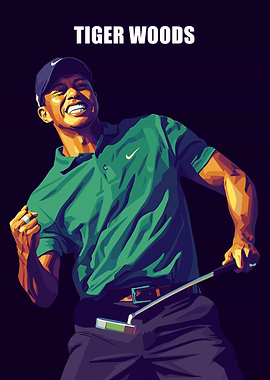 Tiger Woods Pop Art