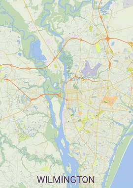 Map of Wilmington, North Carolina