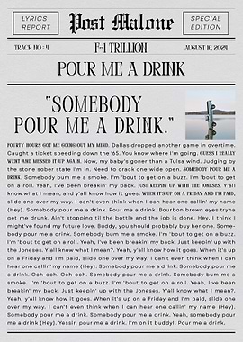 Post Malone 'Pour Me A Drink'