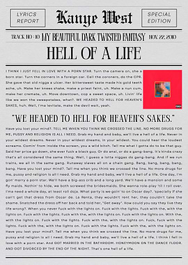 Kanye West 'Hell of a Life'