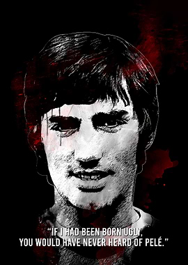 George Best Quote Portrait