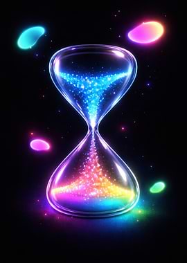 Magical Hourglass with Cosmic Sand