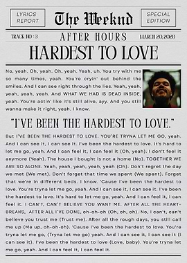 The Weeknd Hardest to Love