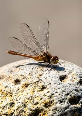 Dragonfly on a Rock