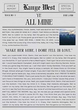 Kanye West 'All Mine'