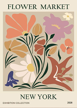 Flower Market New York Poster