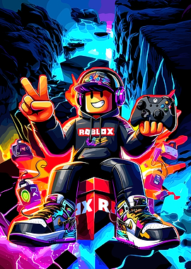 Roblox Gamer with Controller