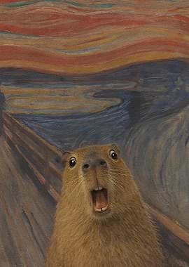 Capybara in The Scream