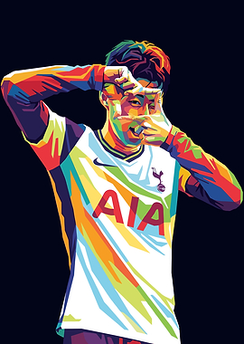 Son Heung-min Pop Art Portrait