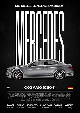 Mercedes-Benz C63 AMG Poster