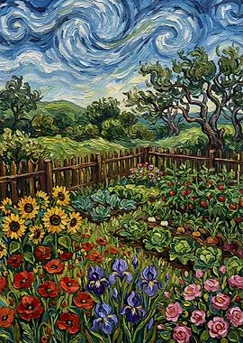 Vibrant Garden Painting