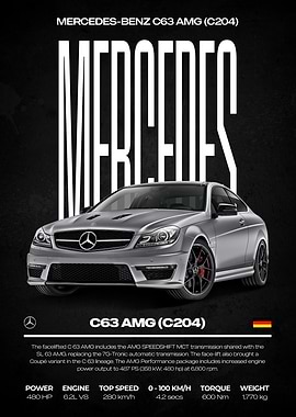 Mercedes-Benz C63 AMG Poster