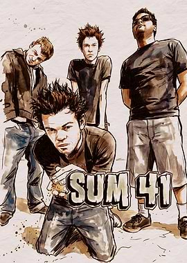 Sum 41 Band Illustration
