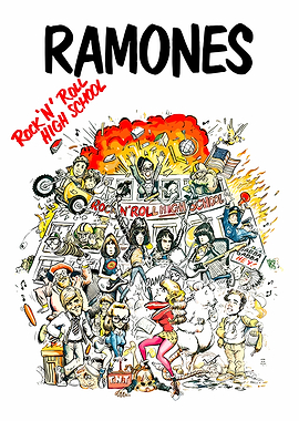 Ramones Rock 'n' Roll High School Poster