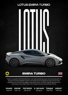 Lotus Emira Turbo Sports Car