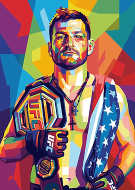 Stipe Miocic UFC Champion with American Flag