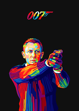 Daniel Craig as James Bond 007 Pop Art
