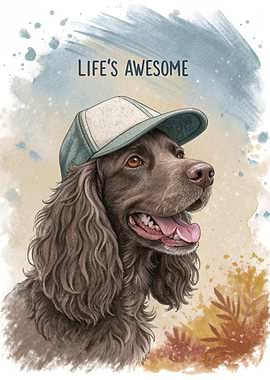 Dog Wearing a Baseball Cap