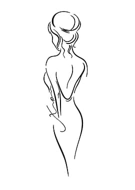 Elegant Woman in a Flowing Dress