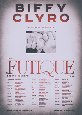 Biffy Clyro The Futique Tour Poster