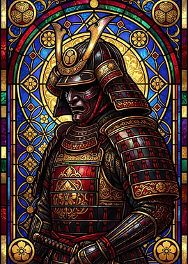 Samurai Stained Glass