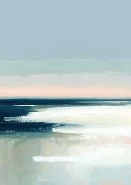 Abstract Seascape with Soft Colors