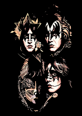 KISS Band Members Pop Art