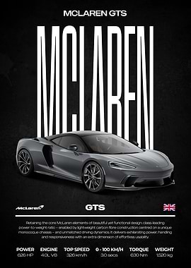 McLaren GTS Car Poster