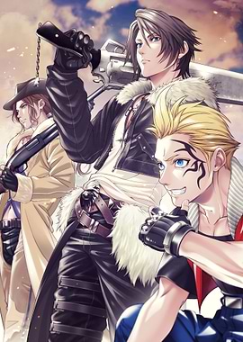 squall leonhart with group